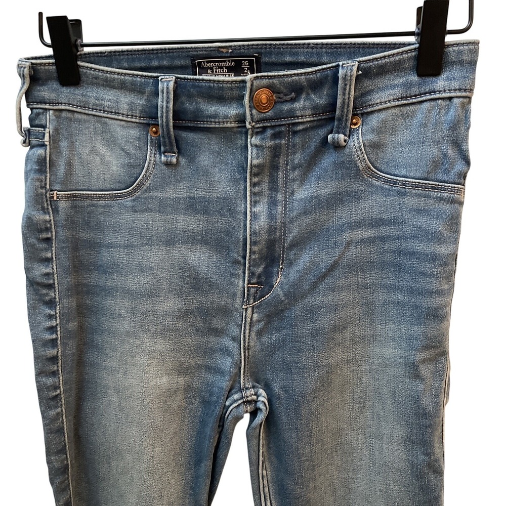 Abercrombie &‎ Fitch Simone High Rise Jean Jegging Raw Hem Size 26 / 2S
